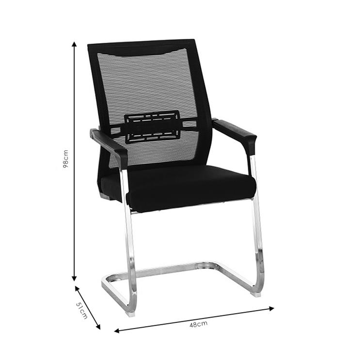 Visitoe office chair Chromatic pakoworld metal-mesh black