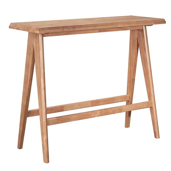 Dining set Winslow Ι pakoworld set 5pieces rubberwood light walnut 120x45x100cm