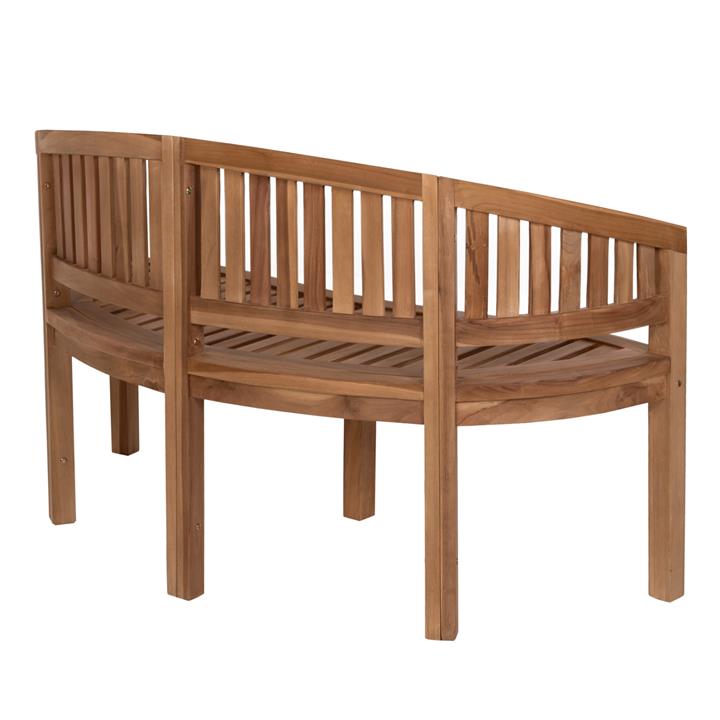 BENCH 2-SEATER CAPO HM9538 TEAK WOOD IN NATURAL COLOR 121X59X86Hcm.