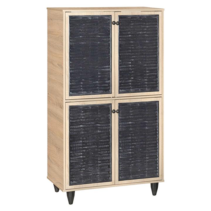 Shoe cabinet Ronan pakoworld natural aso 70.5x35x122cm