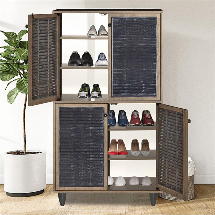 Shoe cabinet Ronan pakoworld walnut so 70.5x35x122cm