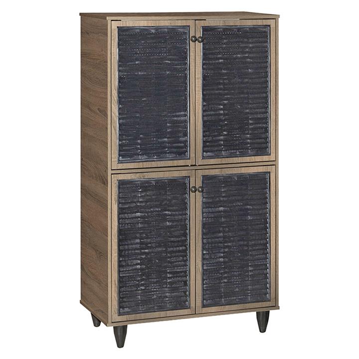 Shoe cabinet Ronan pakoworld walnut so 70.5x35x122cm