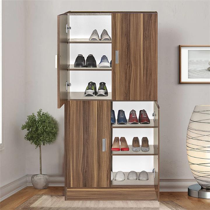 Shoe cabinet Felicity pakoworld walnut 60x32x127cm