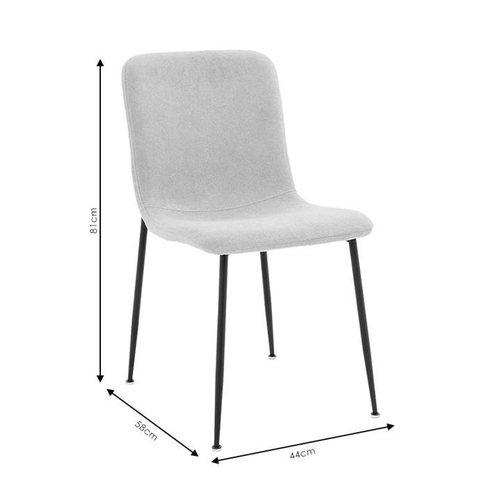 Chair Gratify pakoworld fabric boucle rotten apple-black metal legs