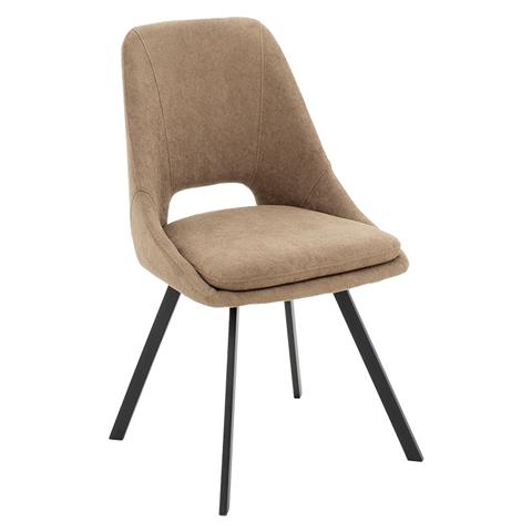 Gratify pakoworld chair bouclé fabric brown-leg black