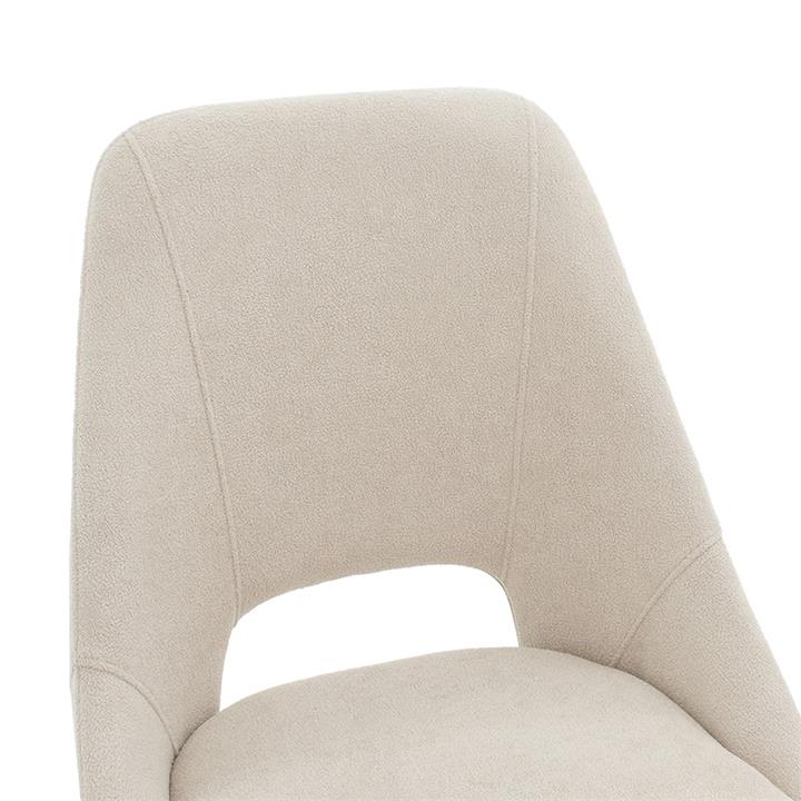 Gratify pakoworld chair bouclé fabric cream-leg black