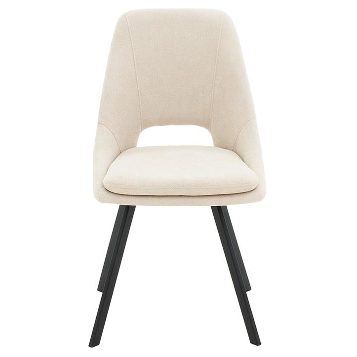 Gratify pakoworld chair bouclé fabric cream-leg black