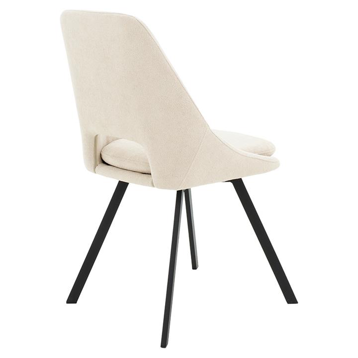 Gratify pakoworld chair bouclé fabric cream-leg black