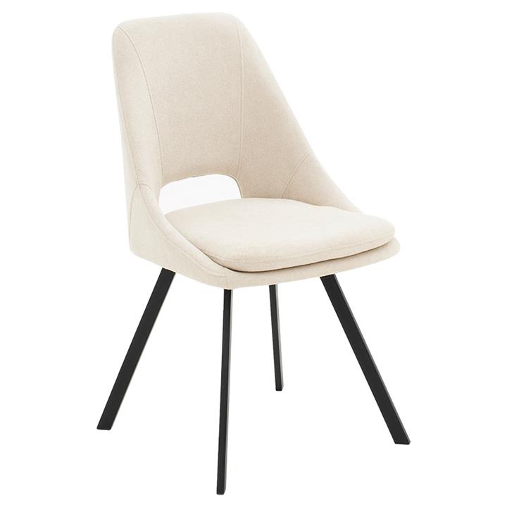 Gratify pakoworld chair bouclé fabric cream-leg black