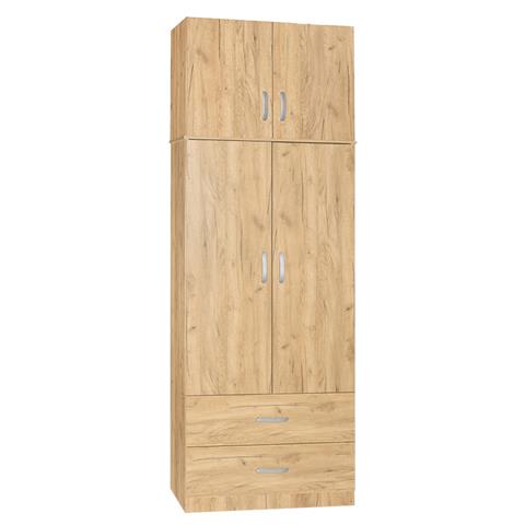2 door wardrope and cabinet Zelia pakoworld natural 79x42x180cm