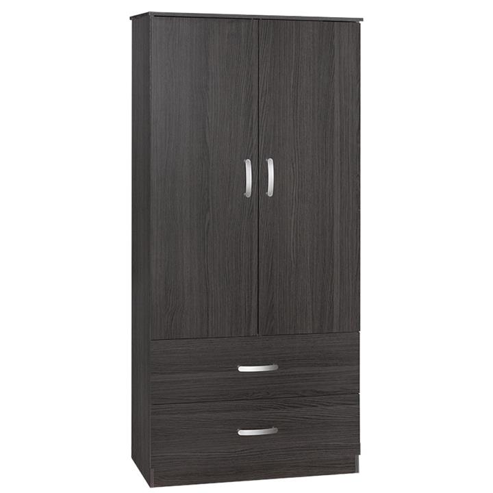 2 door wardrope and cabinet Zelia pakoworld wenge 79x42x180cm