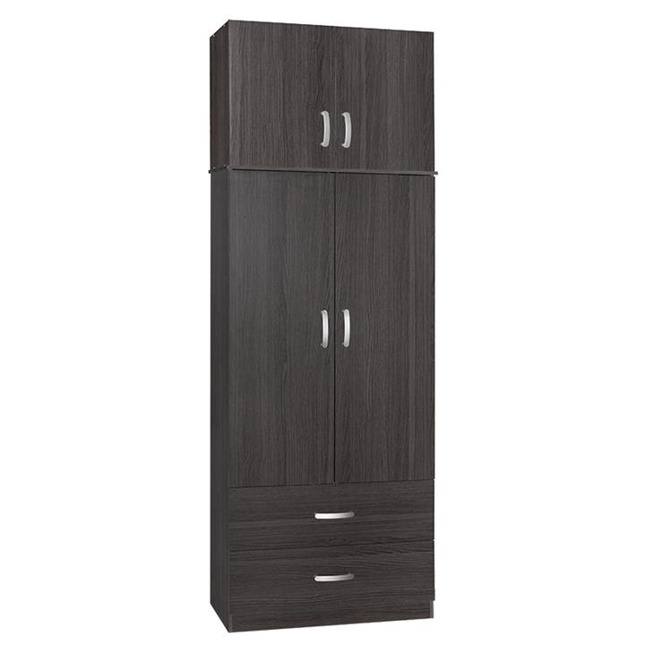 2 door wardrope and cabinet Zelia pakoworld wenge 79x42x180cm