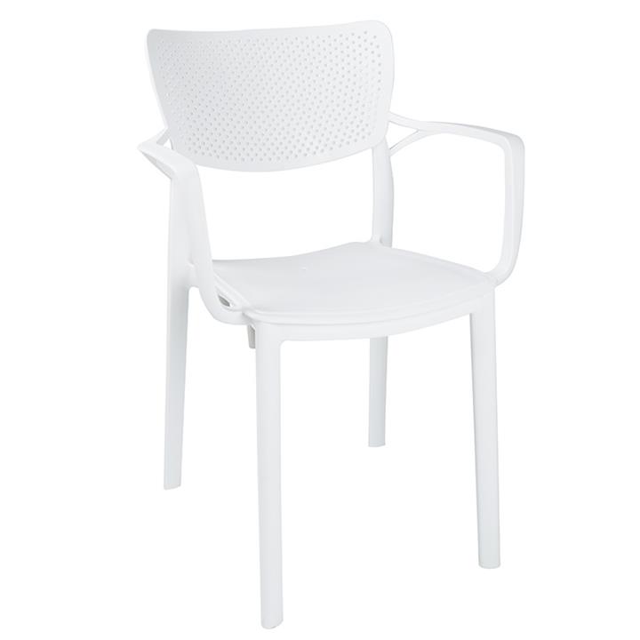 Garden dining set Groovy-Fontline pakoworld set 5pieces PP white 80x80x74,5cm