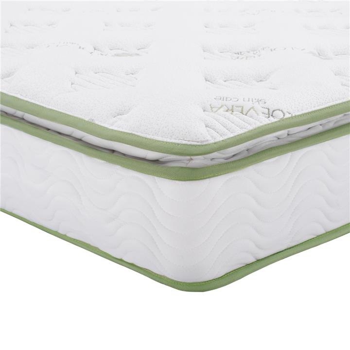 MATTRESS CONTINUOUS SPRING WITH MATTRESS PAD ALOE VERA 140X200 HM372.13 SINGLE SIDE