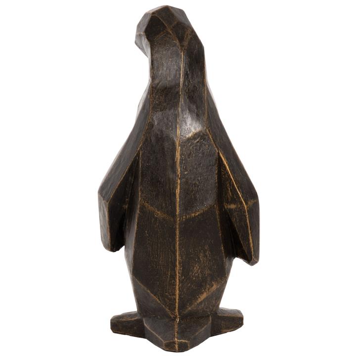FLOOR DECORATION HM7913 GRC IN BLACK PATINA COLOR WITH GOLD DETAILS 30x20x60Hcm.