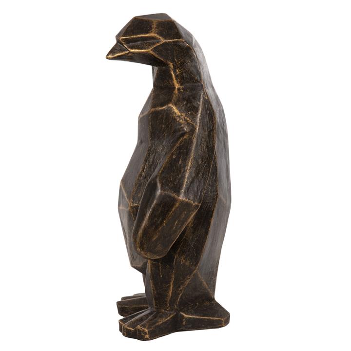 FLOOR DECORATION HM7913 GRC IN BLACK PATINA COLOR WITH GOLD DETAILS 30x20x60Hcm.