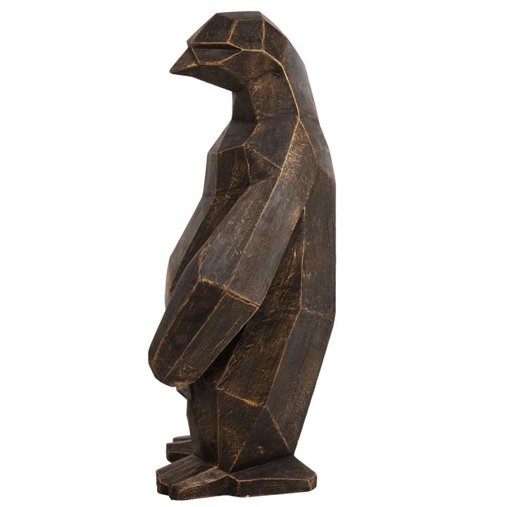 FLOOR DECORATION HM7914 GRC IN BLACK PATINA COLOR WITH GOLD DETAILS 45x45x100Hcm.