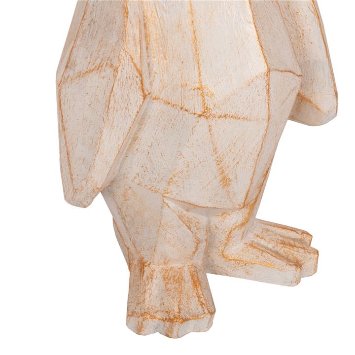 FLOOR DECORATION HM7916 GRC IN WHITE PATINA COLOR WITH GOLD DETAILS 45x45x100Hcm.
