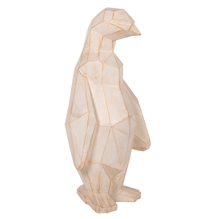 FLOOR DECORATION HM7916 GRC IN WHITE PATINA COLOR WITH GOLD DETAILS 45x45x100Hcm.