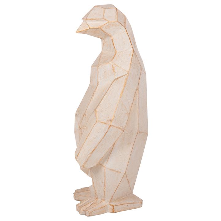 FLOOR DECORATION HM7916 GRC IN WHITE PATINA COLOR WITH GOLD DETAILS 45x45x100Hcm.