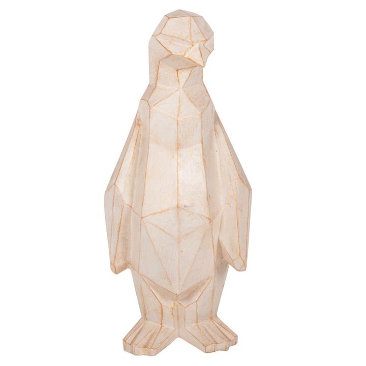 FLOOR DECORATION HM7916 GRC IN WHITE PATINA COLOR WITH GOLD DETAILS 45x45x100Hcm.