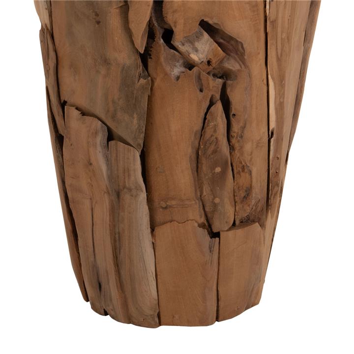 DECORATIVE FLOOR VASE HM7920 RECYCLED TEAK WOOD PIECES IN NATURAL COLOR Φ40x80Hcm.