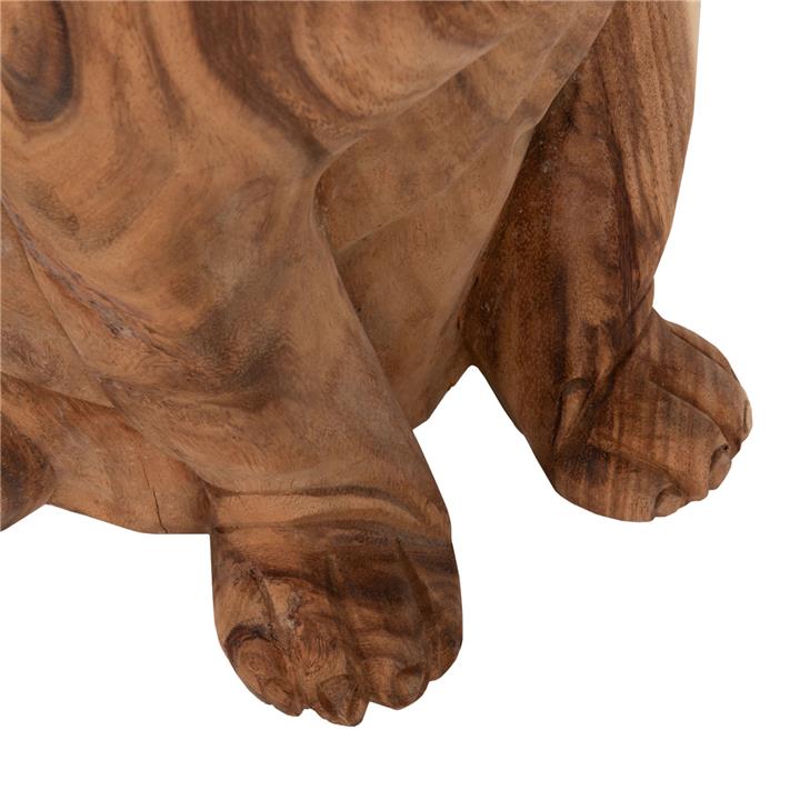 FLOOR DECORATION HM7924 DOZER BULLDOG SUAR WOOD IN NATURAL COLOR 26x27x40Hcm.