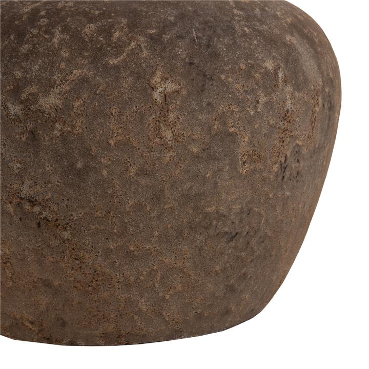 DECORATIVE VASE HM7931 TERRACOTTA IN GREY COLORING Φ34x26Hcm.