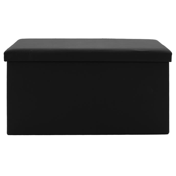 Stool-trunk Cooperation pakoworld pu black 76x38x38cm