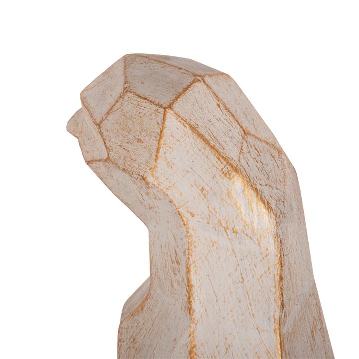FLOOR DECORATION HM7915 GRC IN WHITE PATINA COLOR WITH GOLD DETAILS 30x20x60Hcm.
