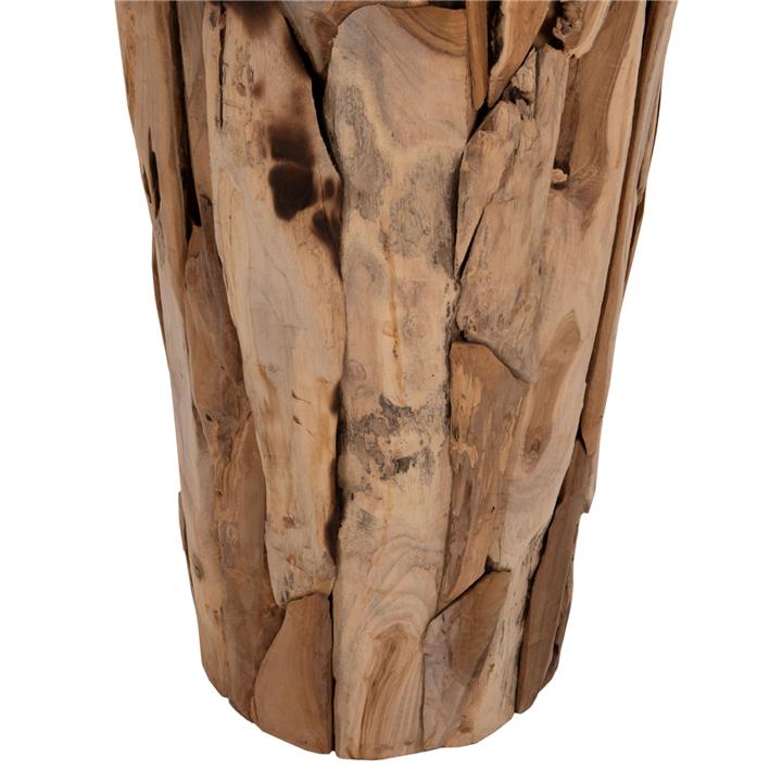 DECORATIVE FLOOR VASE ΗΜ7921 RECYCLED TEAK WOOD PIECES IN NATURAL COLOR Φ60x120Hcm.