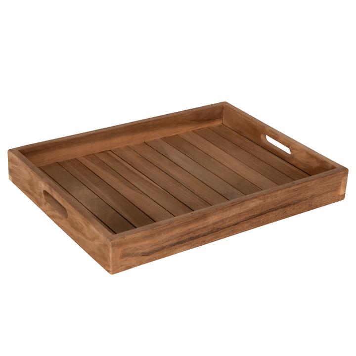 TREY SET 3PCS HM7894 TEAK WOOD IN NATURAL COLOR 39x29x7cm.