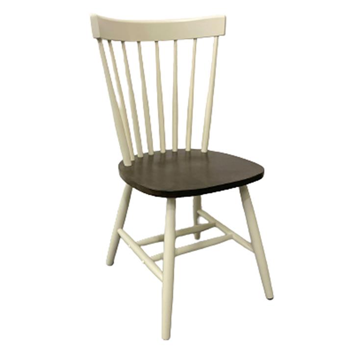 Larus pakoworld natural wood rubberwood anthracite chair-white 50x49x90cm