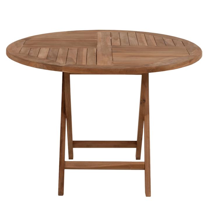ROUND TABLE FOLDING KENDALL HM9543 TEAK WOOD IN NATURAL COLOR Φ106x73,5Hcm.