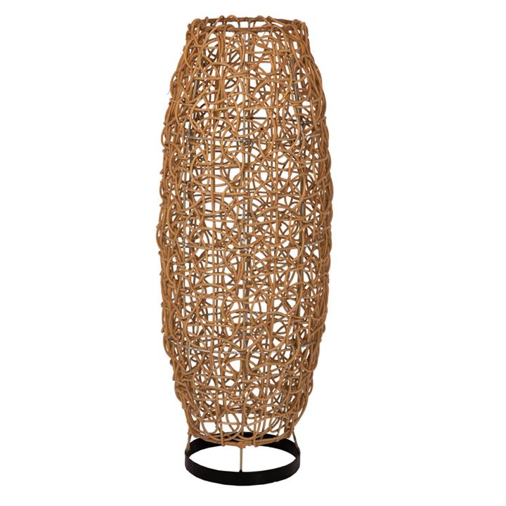 FLOOR STANDING LAMP HM7877 RATTAN IN NATURAL COLOR Φ24x62Hcm.