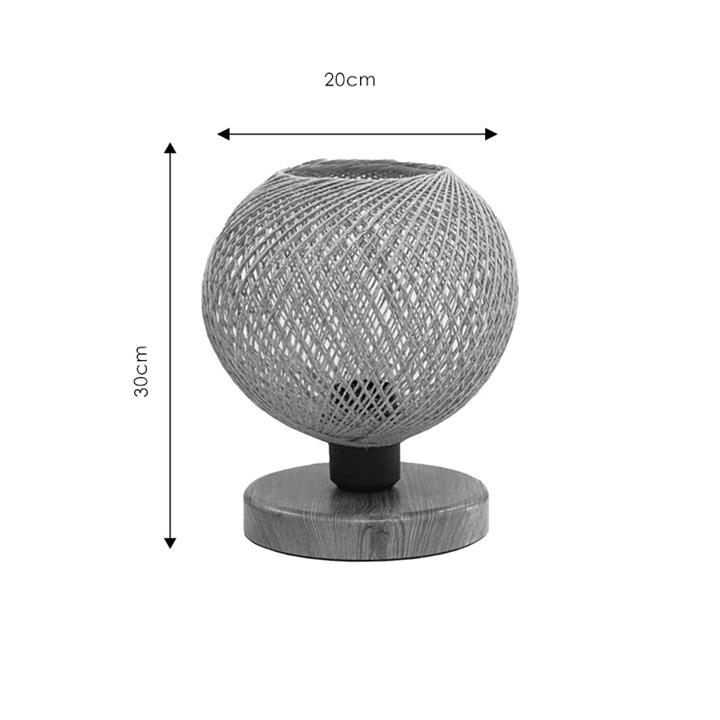 Table lamp Povilia pakoworld beige-black D20x30cm