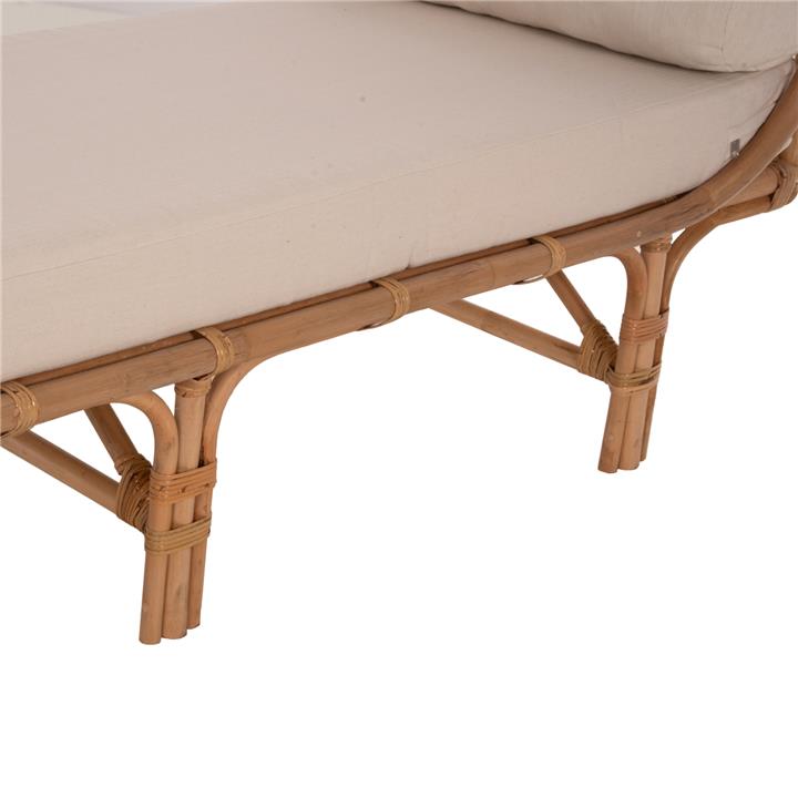 ΚΑΝΑΠΕΣ ΕΞΩΤΕΡΙΚΟΥ ΧΩΡΟΥ CHARMELLA HM9659 ΦΥΣΙΚΟ RATTAN-ΜΠΕΖ ΜΑΞΙΛΑΡΙΑ 187x69x76Yεκ.