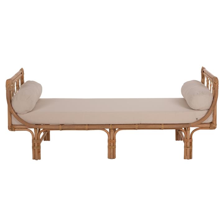 ΚΑΝΑΠΕΣ ΕΞΩΤΕΡΙΚΟΥ ΧΩΡΟΥ CHARMELLA HM9659 ΦΥΣΙΚΟ RATTAN-ΜΠΕΖ ΜΑΞΙΛΑΡΙΑ 187x69x76Yεκ.