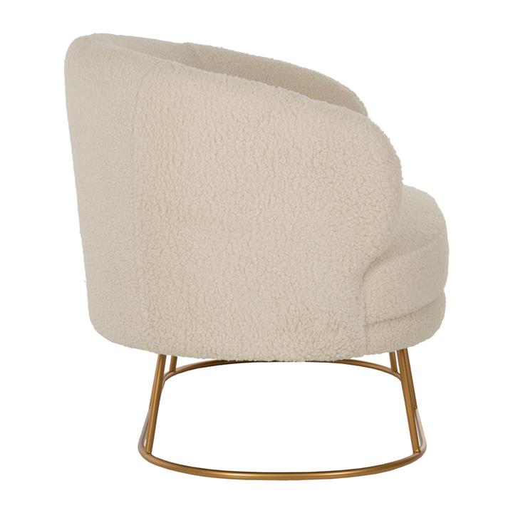 SOFA 2-SEATER ARIEN HM8492.20 ECRU BOUCLE FABRIC AND GOLD METAL BASE 130x75x85Hcm.