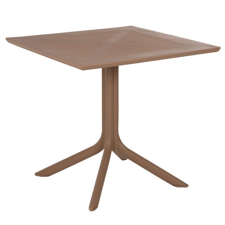 OUTDOOR POLYPROPYLENE SQUARE TABLE HM5930.14 CAPPUCCINO 80x80x74,5Hcm.