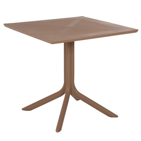 OUTDOOR POLYPROPYLENE SQUARE TABLE HM5930.14 CAPPUCCINO 80x80x74,5Hcm.