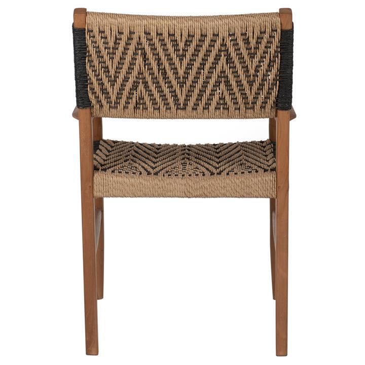 DINING ARMCHAIR TEAK WOOD SYNTHETIC ROPE 57X67X86Hcm.HM9383.01