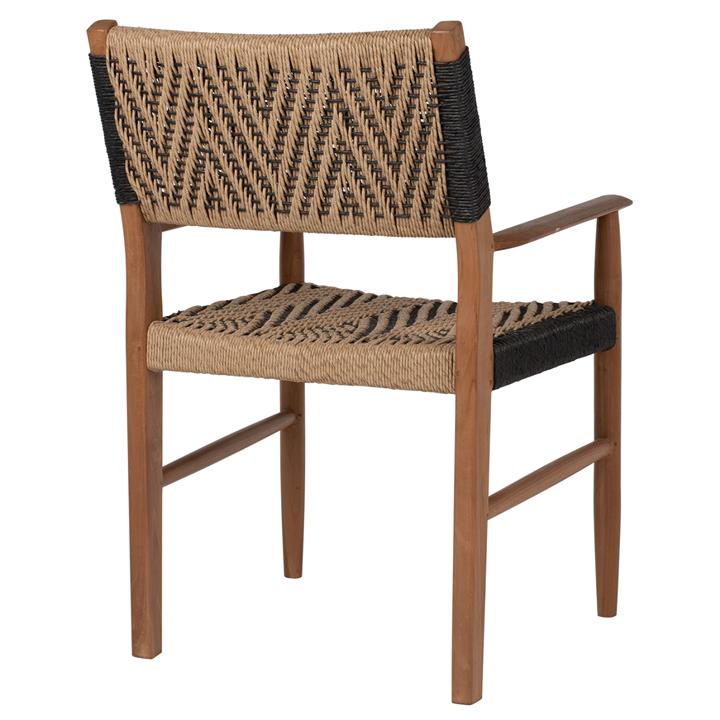 DINING ARMCHAIR TEAK WOOD SYNTHETIC ROPE 57X67X86Hcm.HM9383.01