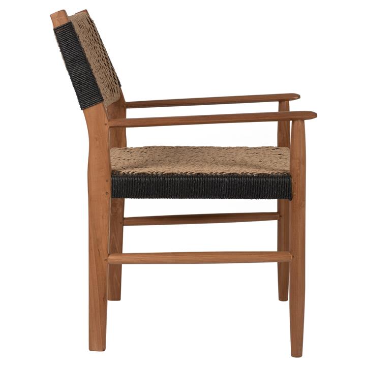 DINING ARMCHAIR TEAK WOOD SYNTHETIC ROPE 57X67X86Hcm.HM9383.01