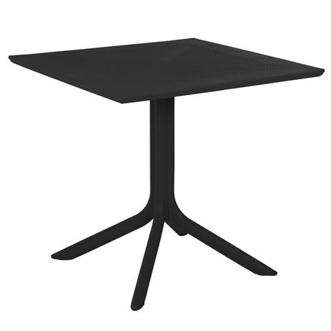OUTDOOR POLYPROPYLENE SQUARE TABLE HM5930.12 BLACK 80x80x75Hcm.