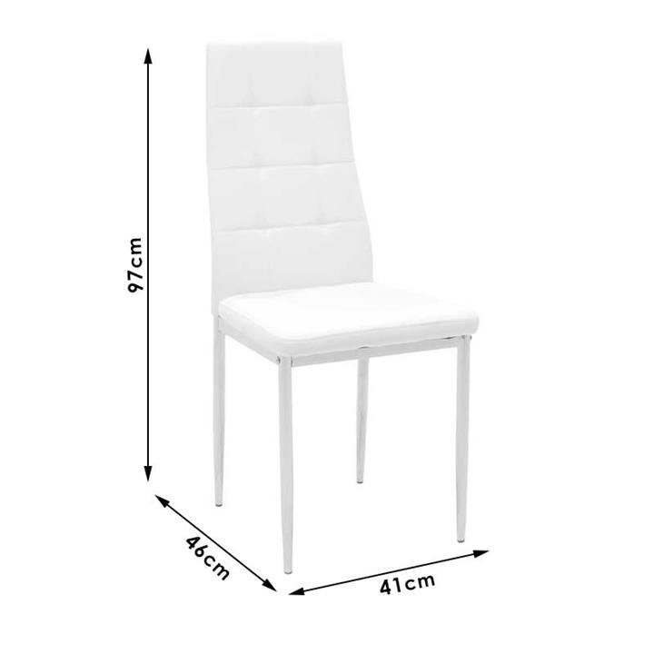 Chair Cube pakoworld PU black-chrome leg