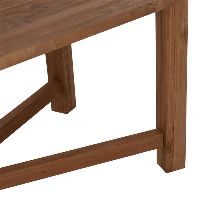 DINING TABLE KUTAI HM9640 RECYCLED TEAK WOOD IN NATURAL COLOR 200x90x75Ηcm.