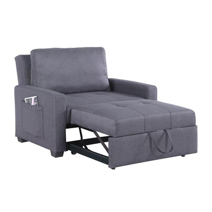 Armchair-Bed Kanna HM3038.10, Grey fabric, 112x96x85 cm