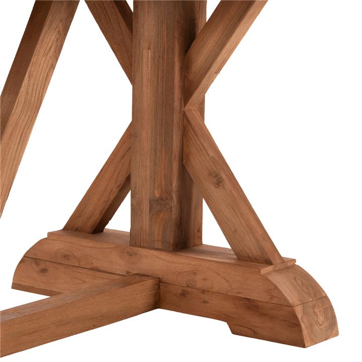 OUTDOOR CROSS LEG DINING TABLE HM5964 RECYCLED TEAK WOOD IN NATURAL COLOR 240x100x75Hcm.