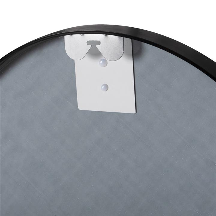 WALL MIRROR ROUND HM9582.01 ALUMINUM FRAME IN BLACK Φ50x3 cm.
